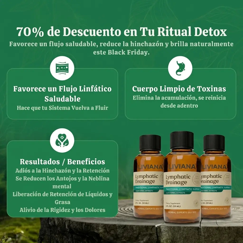 LIVIANA® | Drena Naturalmente la Hinchazón del Rostro, Abdomen y Piernas