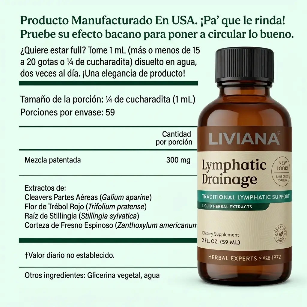 LIVIANA® | Drena Naturalmente la Hinchazón del Rostro, Abdomen y Piernas