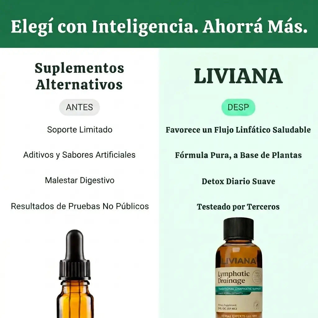 LIVIANA® | Drena Naturalmente la Hinchazón del Rostro, Abdomen y Piernas