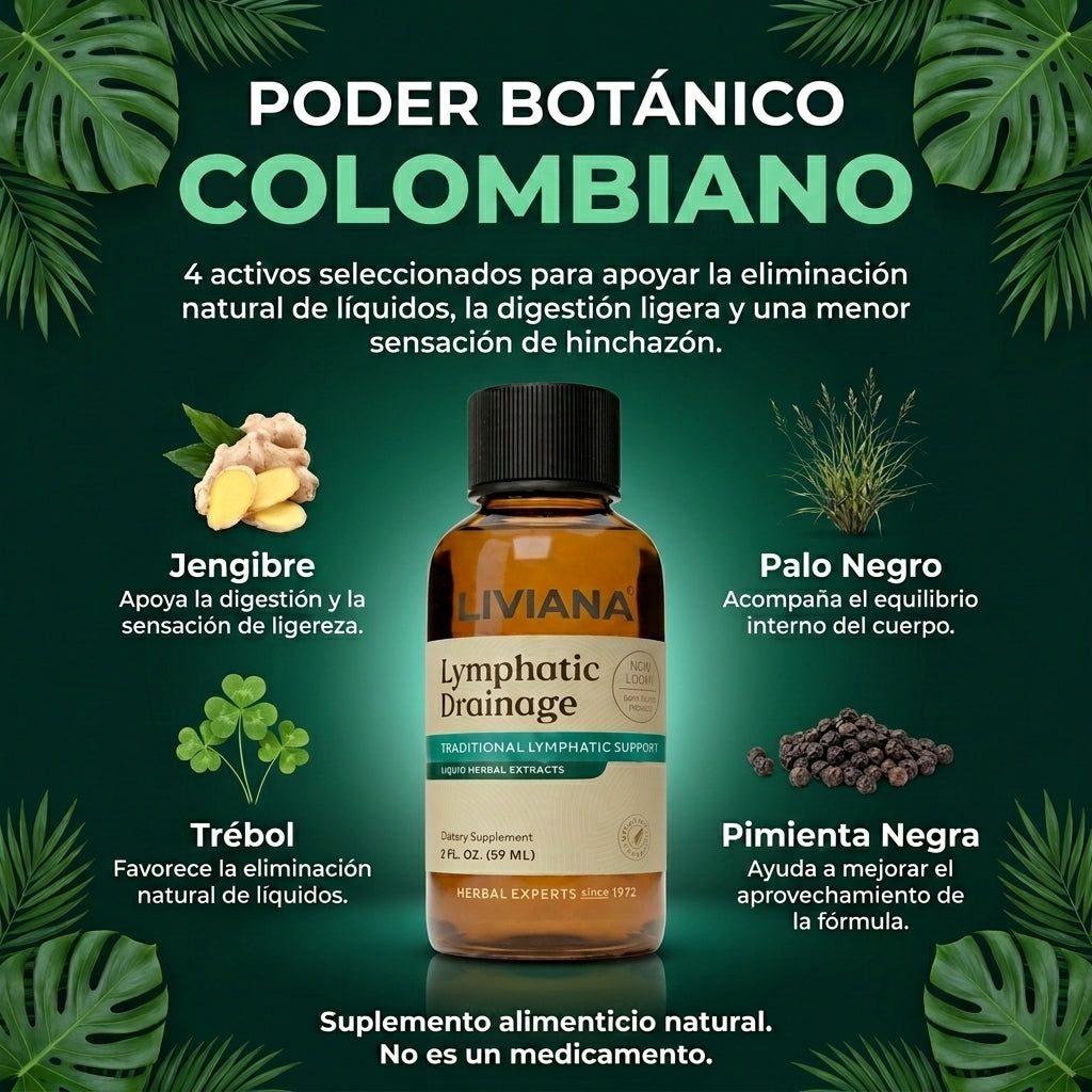 Gotas LIVIANA® | Desintoxicación Linfática de Forma Natural