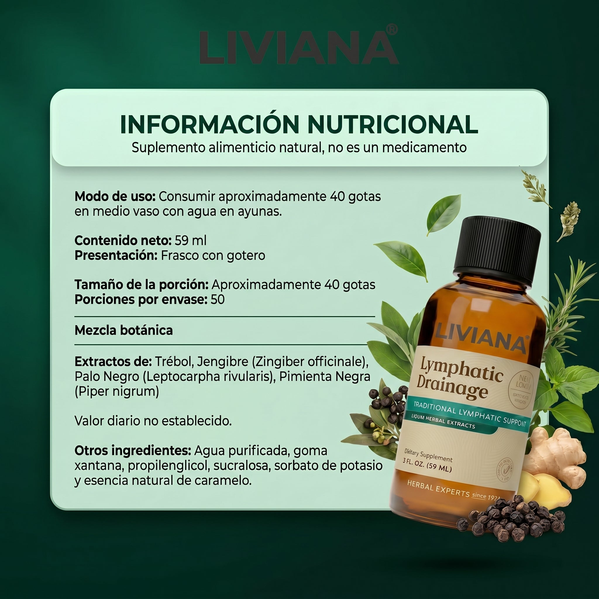 Gotas LIVIANA® | Desintoxicación Linfática de Forma Natural